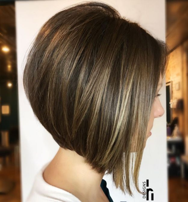 Sleek Angled Graduated Bob