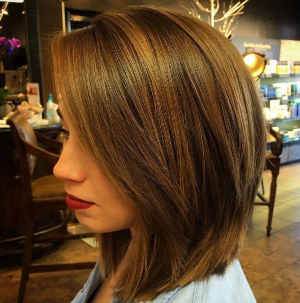 Sleek Lob with Long Layers