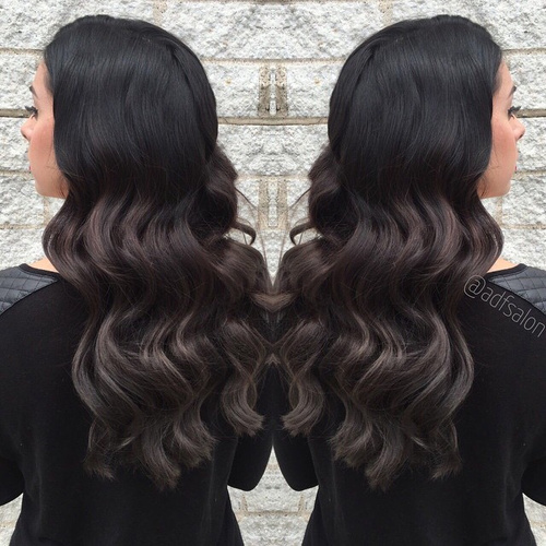 sombre for long black hair