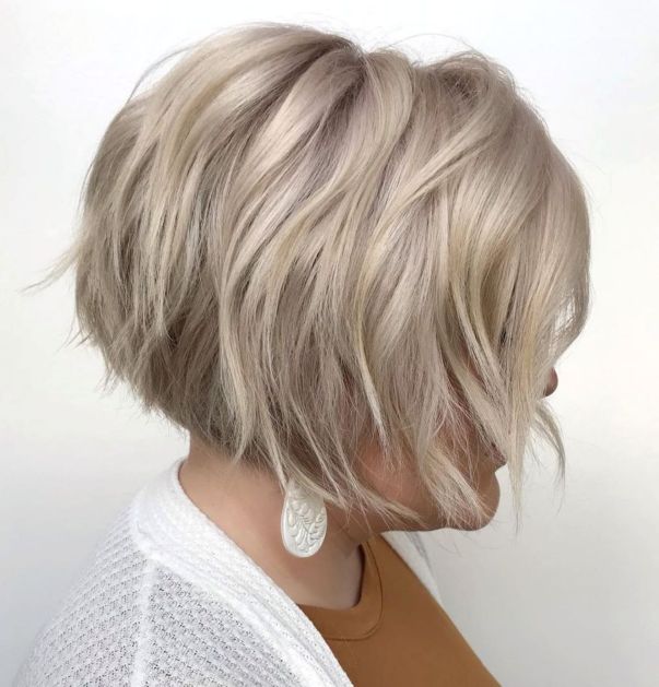 Stacked Razored Bob With Bangs