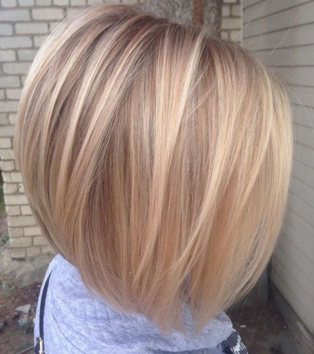 Straight Inverted Blonde Bob