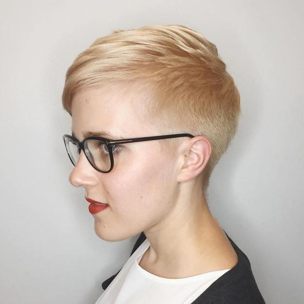 Tapered Blonde Pixie