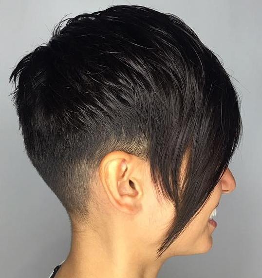 Tapered Pixie With Long Side Bangs