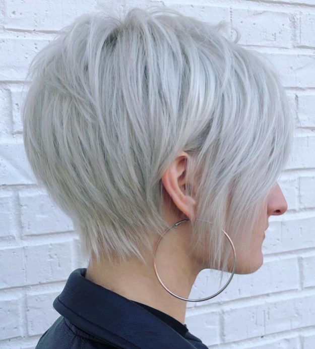 Textured Long Pixie Haircut