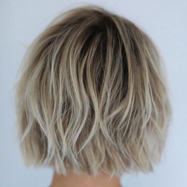 Tousled Blonde Bob Hairstyle