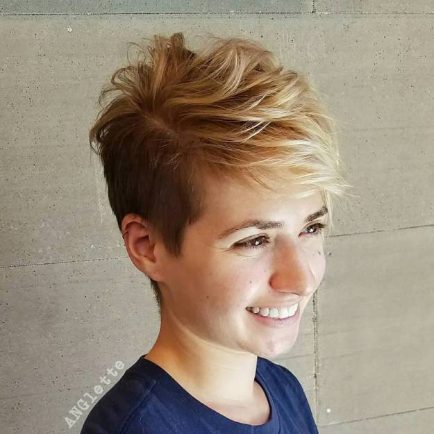 tousled long pixie hairstyle