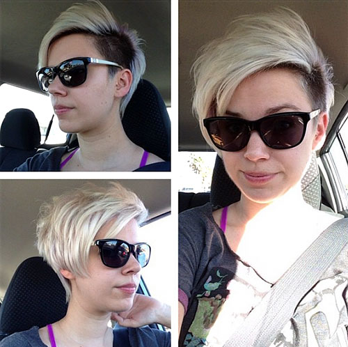 two-tone pixie with undercut