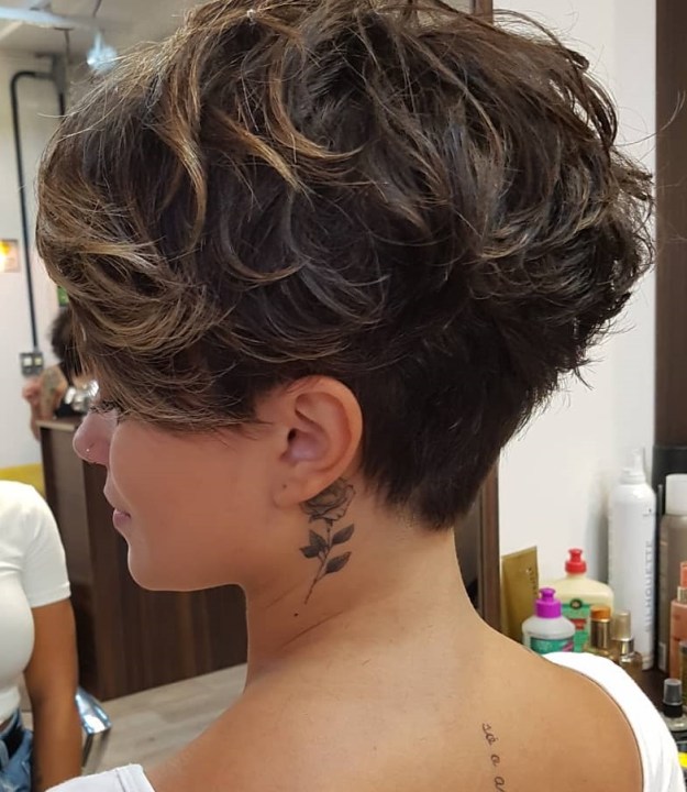 Undercut Pixie Cut For Thick Curly Hair