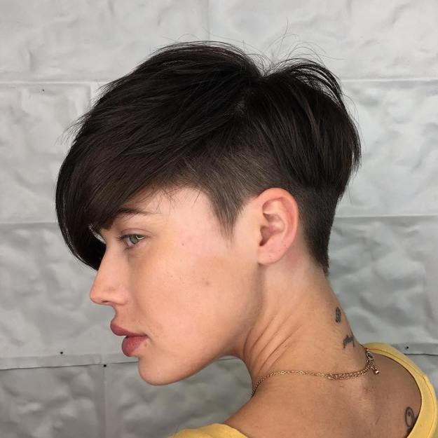 Undercut Pixie With Side Bangs