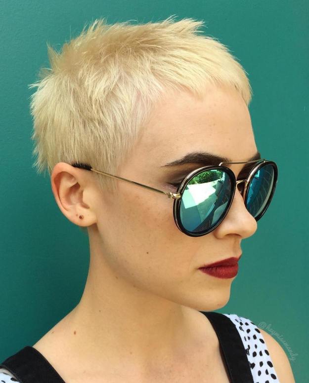 Very Short Blonde Hairstyle