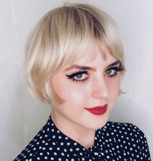 Vintage Short Hairstyle with Bangs