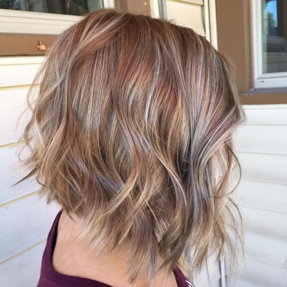 Wispy Layered Balayage Bob