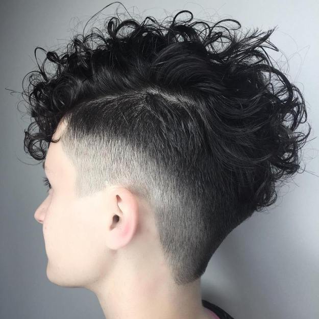 Women's Undercut For Curly Hair