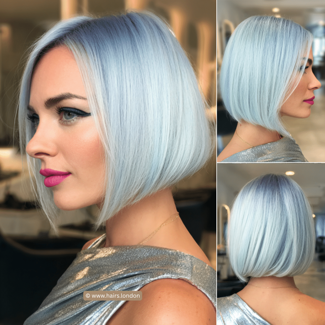 Frosted Ice Blue Hair