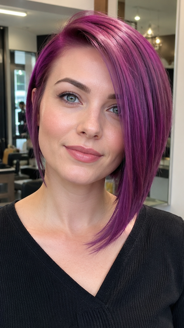 Vibrant Orchid Plum Hair