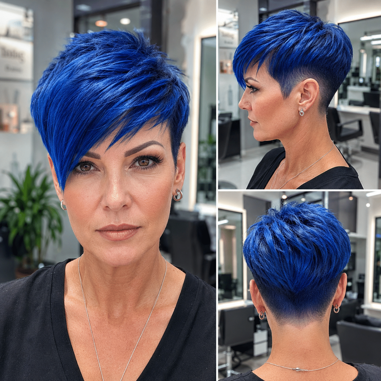 Electric Sapphire Pixie Hair