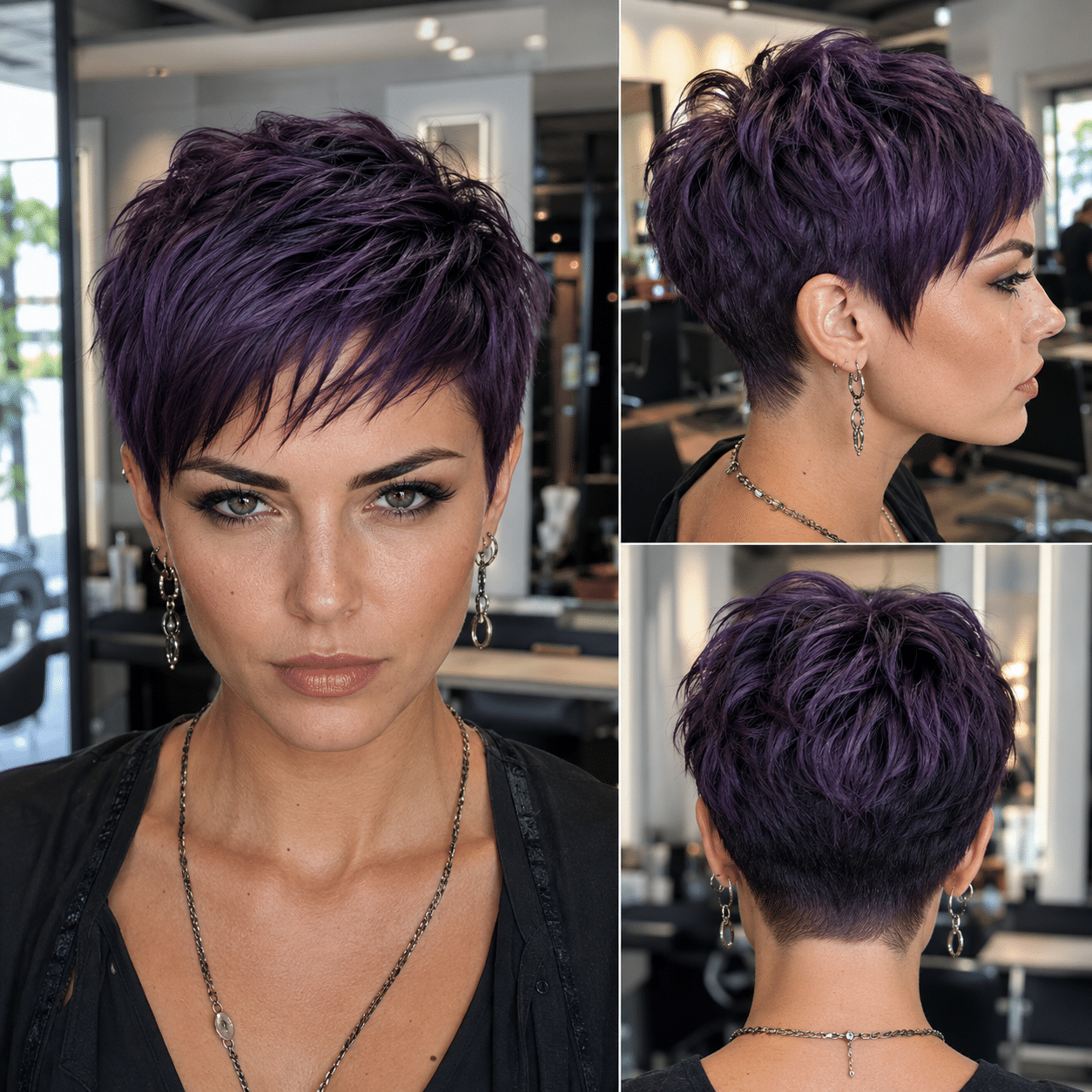 Midnight Amethyst Pixie Hair