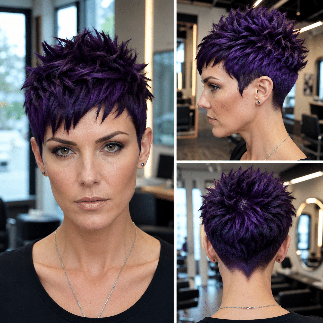 Royal Violet Pixie Hair