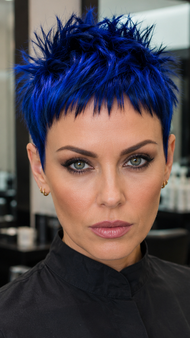 69 Images to Choose a Cool Choppy Pixie Haircut Electric Cobalt Surge Hair
