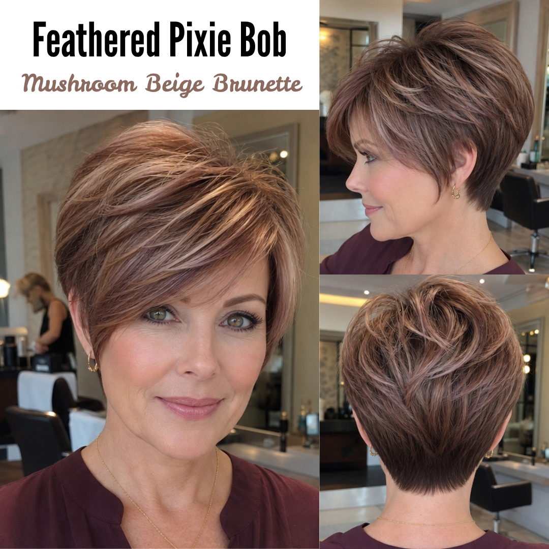 Mushroom Beige Brunette Hair