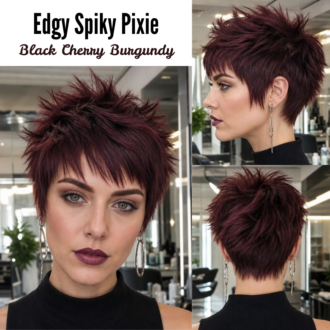 73 Images to Choose a Cool Choppy Pixie Haircut Black Cherry Burgundy Hair