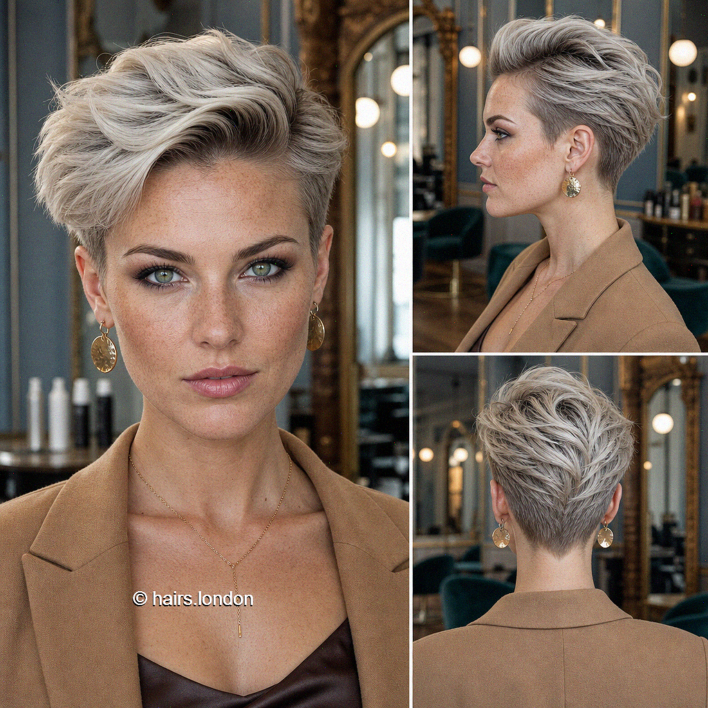 77 Best Ideas of Pixie Cuts and Hairstyles for 2026 Champagne Pearl Blonde Hair