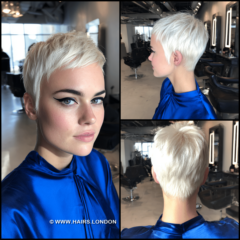 Snowy White Platinum Pixie Hair