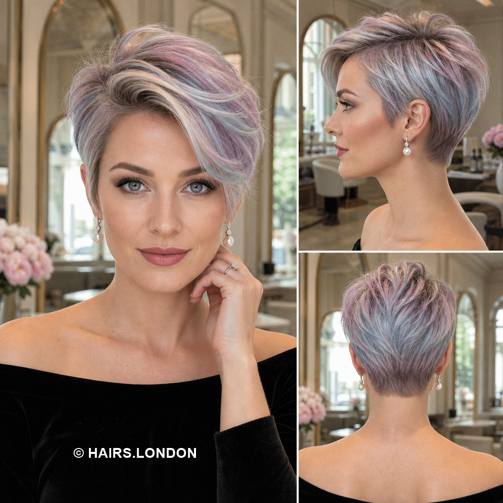 82 Long Pixie Cuts to Make You Stand Out in 2026 Pastel Lavender Pearl Hair