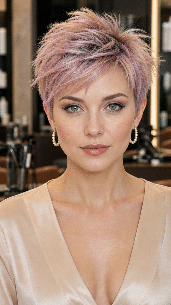Dusty Rose Lavender Hair