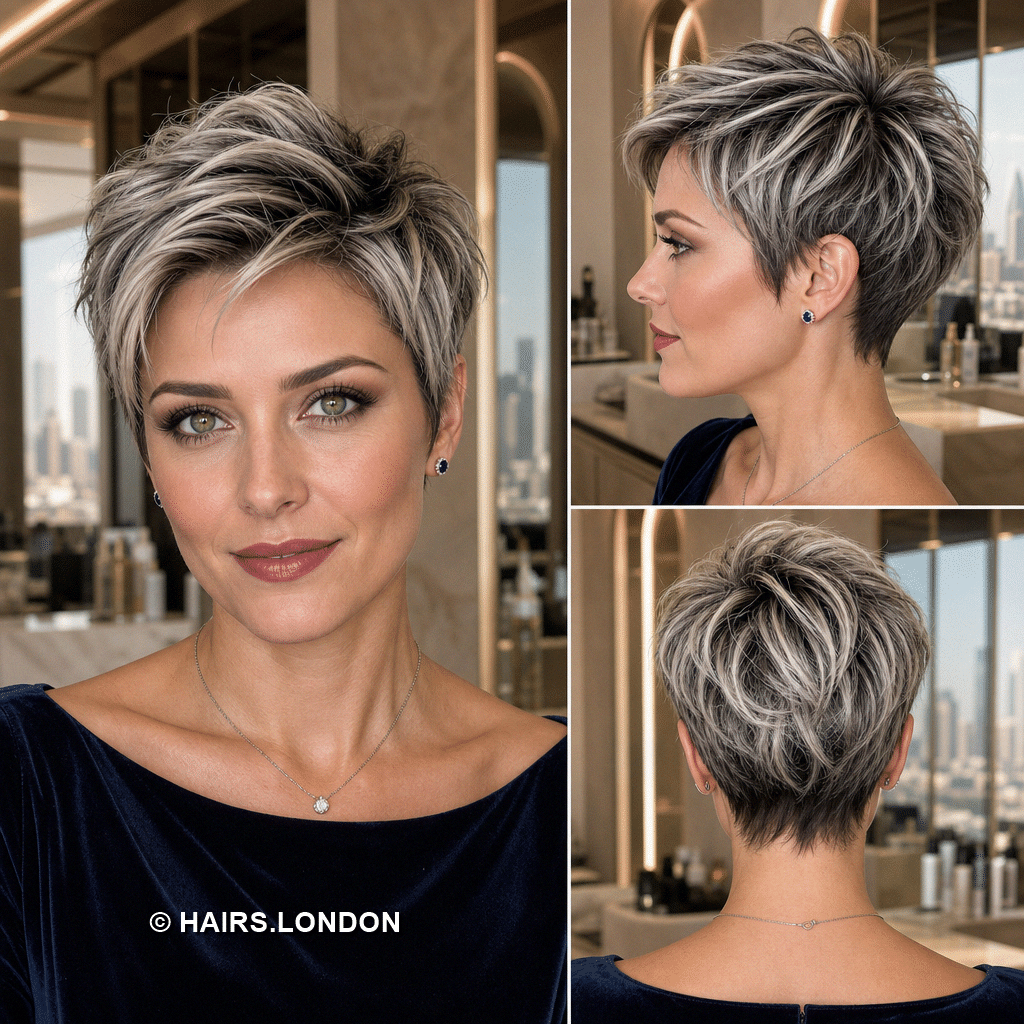 82 Long Pixie Cuts to Make You Stand Out in 2026 Smoky Mushroom Silver Hair