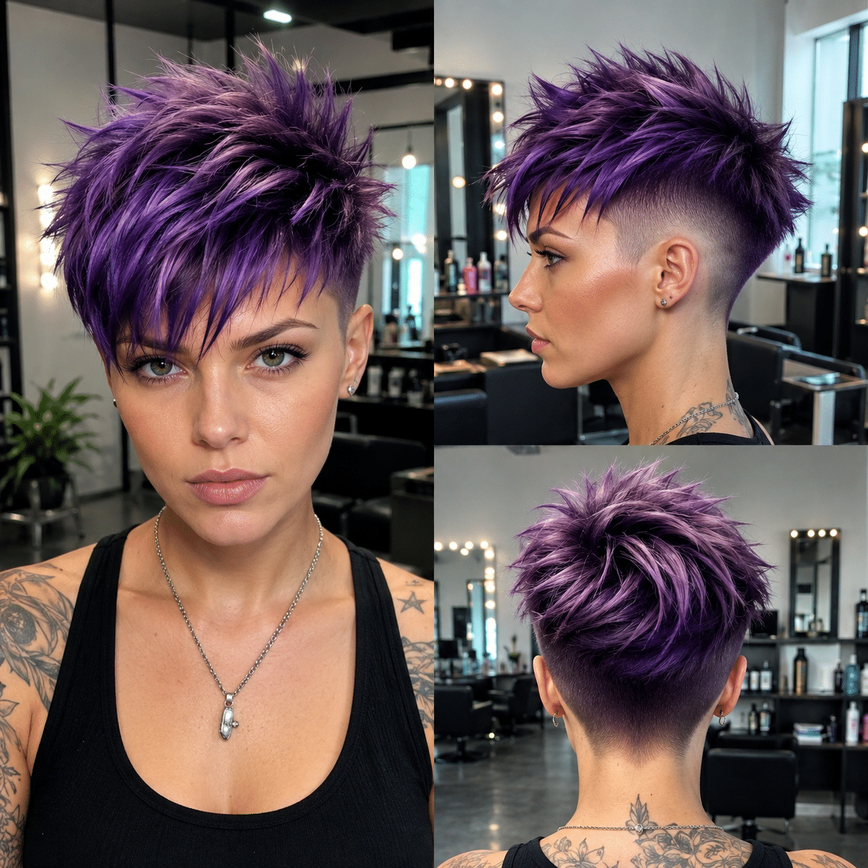 Electric Amethyst Pixie Hair