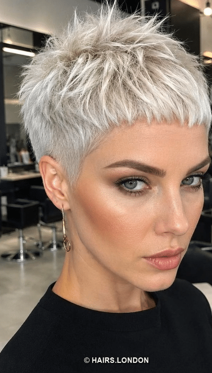Icy Snowfall Pixie Hair