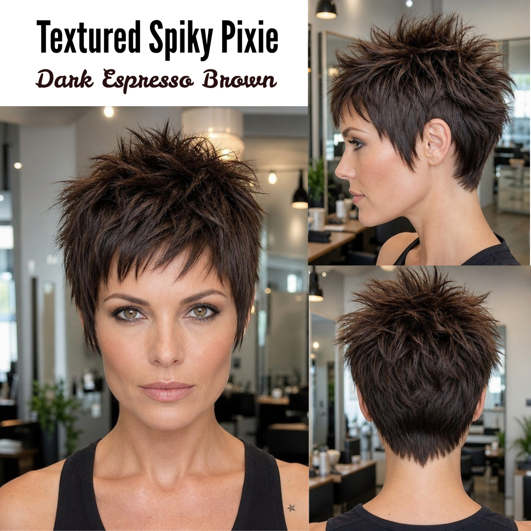 98 Super Cute Short Pixie Cuts for Your New Look Dark Espresso Brown Hair