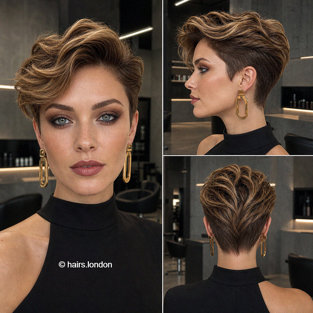 107 Super Cute Short Pixie Cuts for Your New Look Golden Mocha Brunette Hair