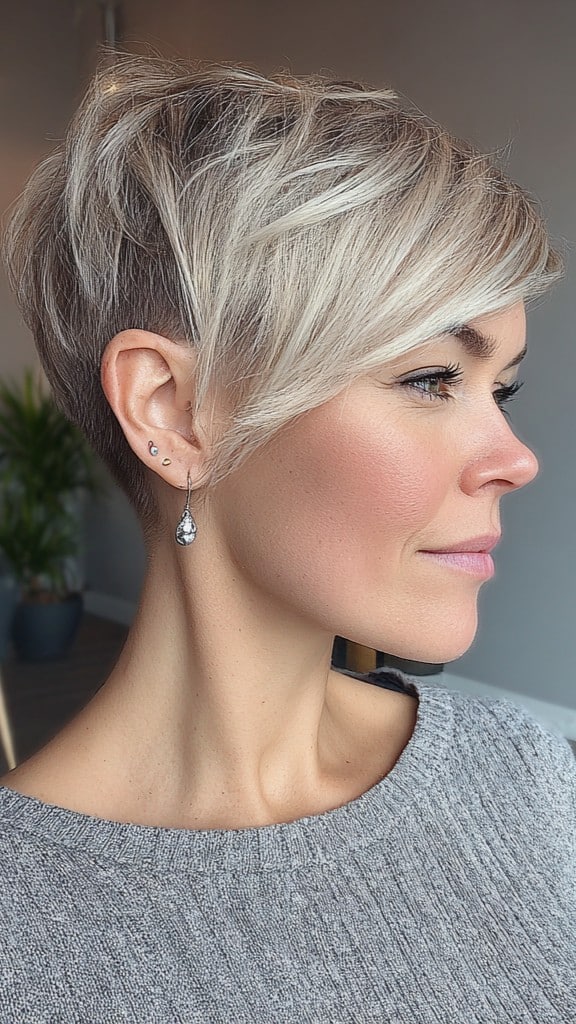 Ash Blonde Pixie Hair