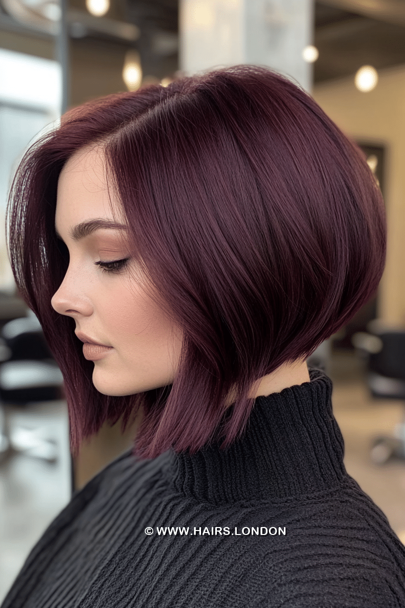 Deep Plum Burgundy Hair