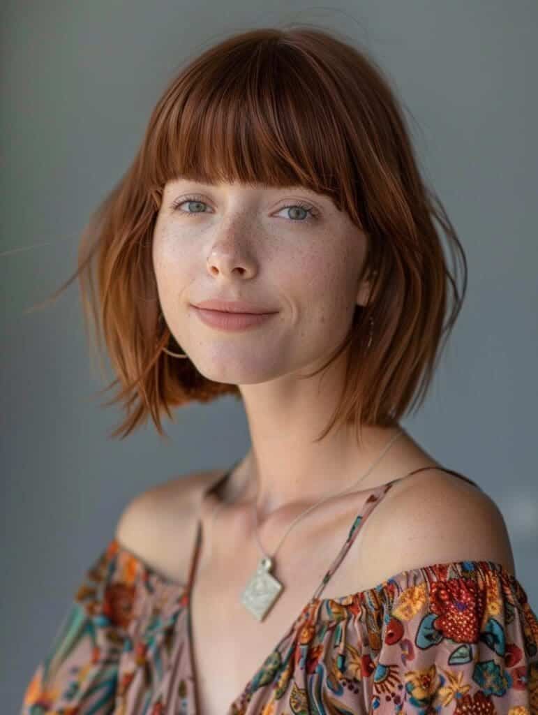 48 New Short Hair with Bangs Ideas and Hairstyles for 2025