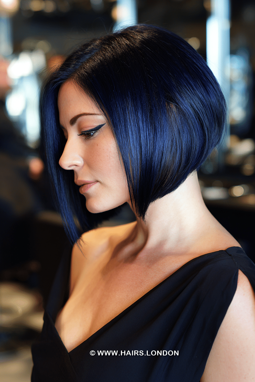 Midnight Sapphire Blue Hair