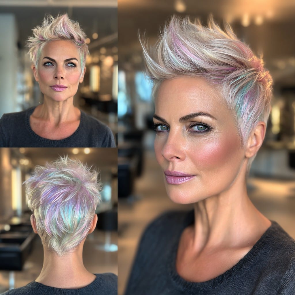 Pastel Frost Pixie Hair