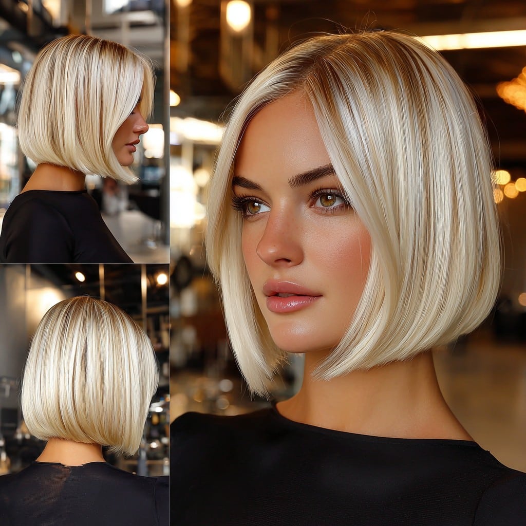 Platinum Blonde Bob Hair