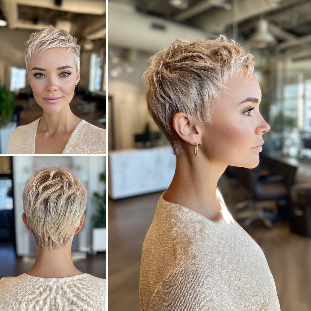 Platinum Blonde Pixie Hair