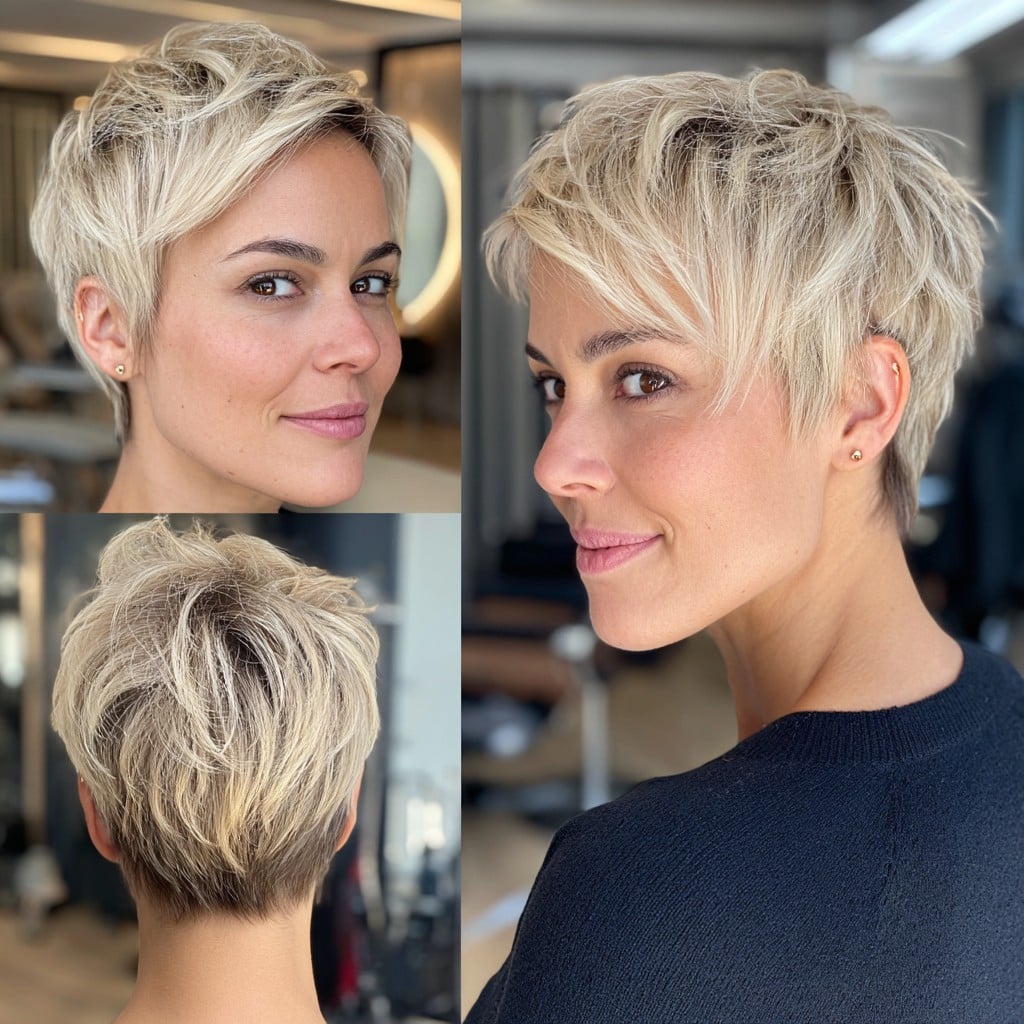 Platinum Blonde Pixie Hair