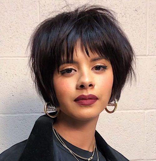 47 New Short Hair with Bangs Ideas and Hairstyles for 2023