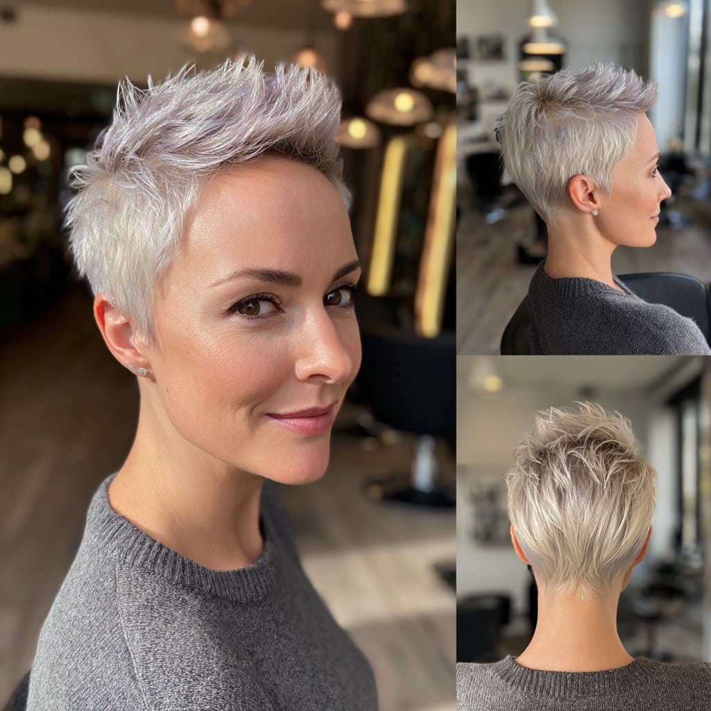 Silver Frost Pixie Hair