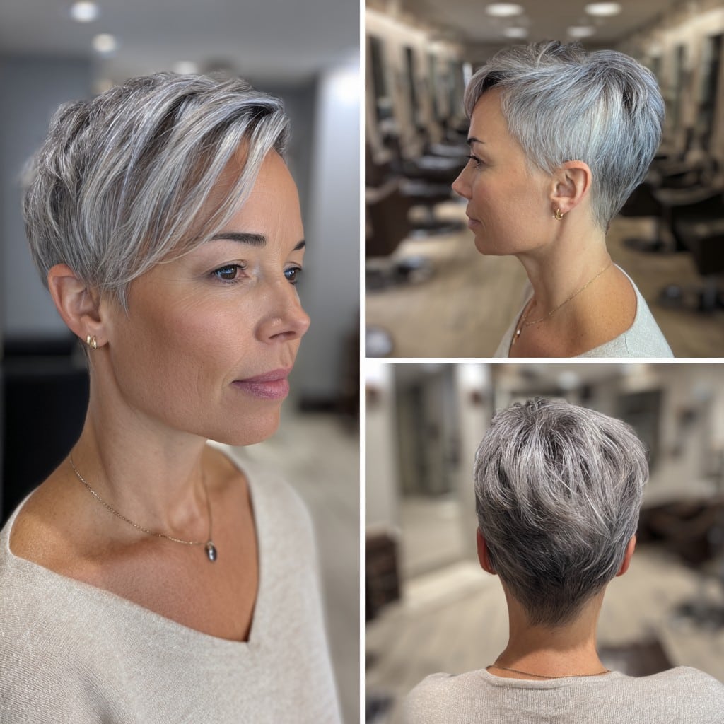 Silver Whisper Pixie Hair