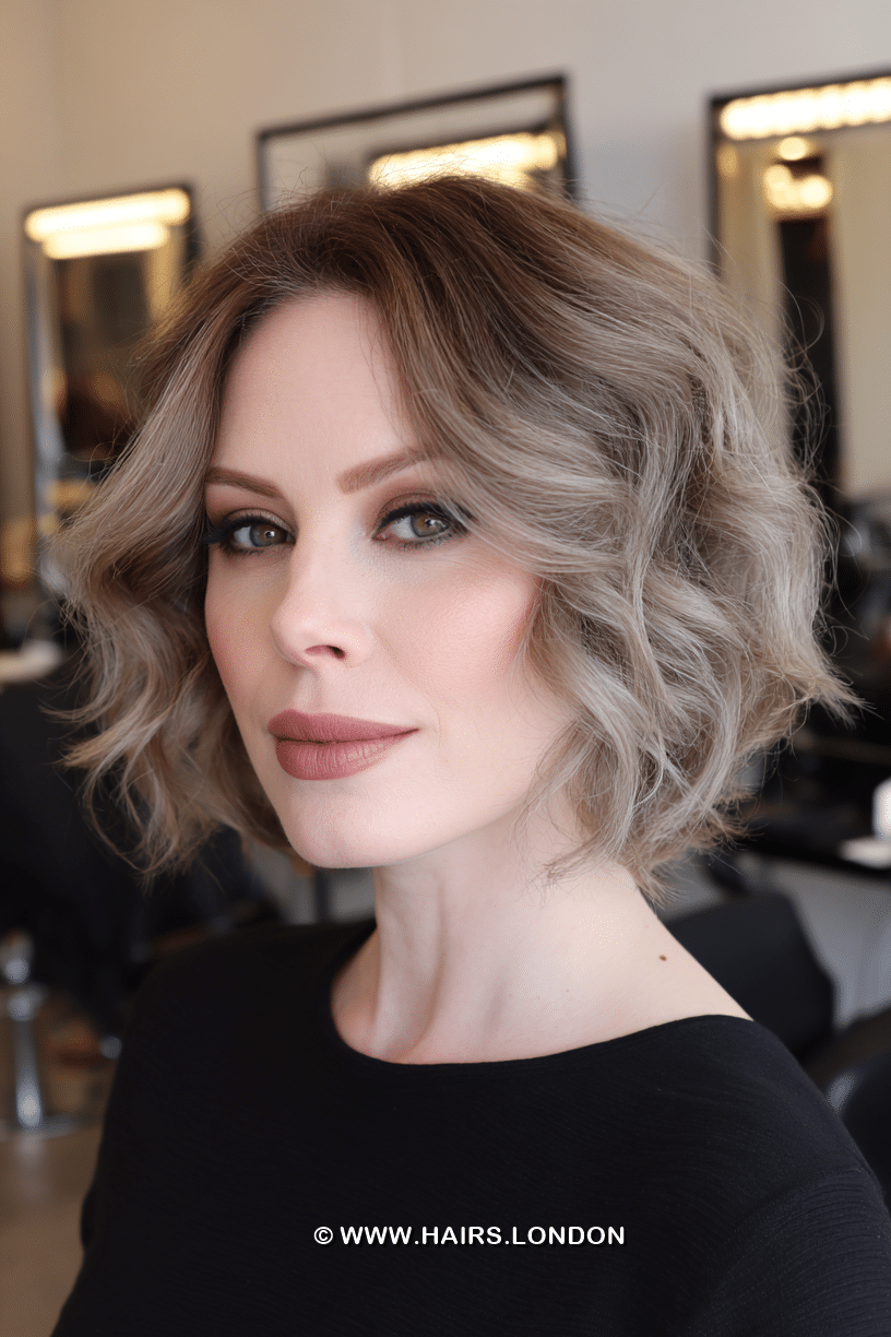 Smoky Ash Blonde Bob Hair