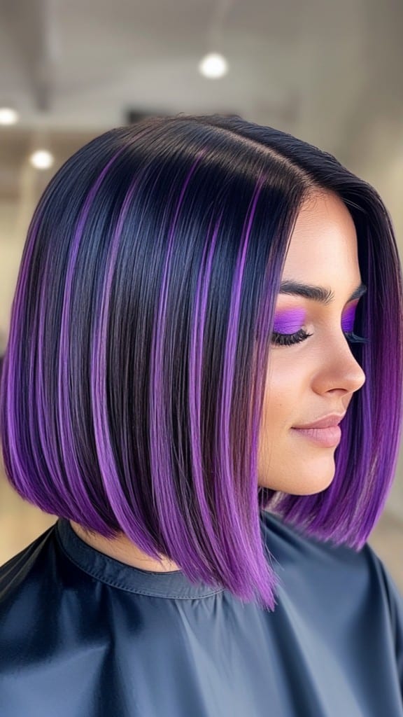 Violet and Black Fantasy Hair