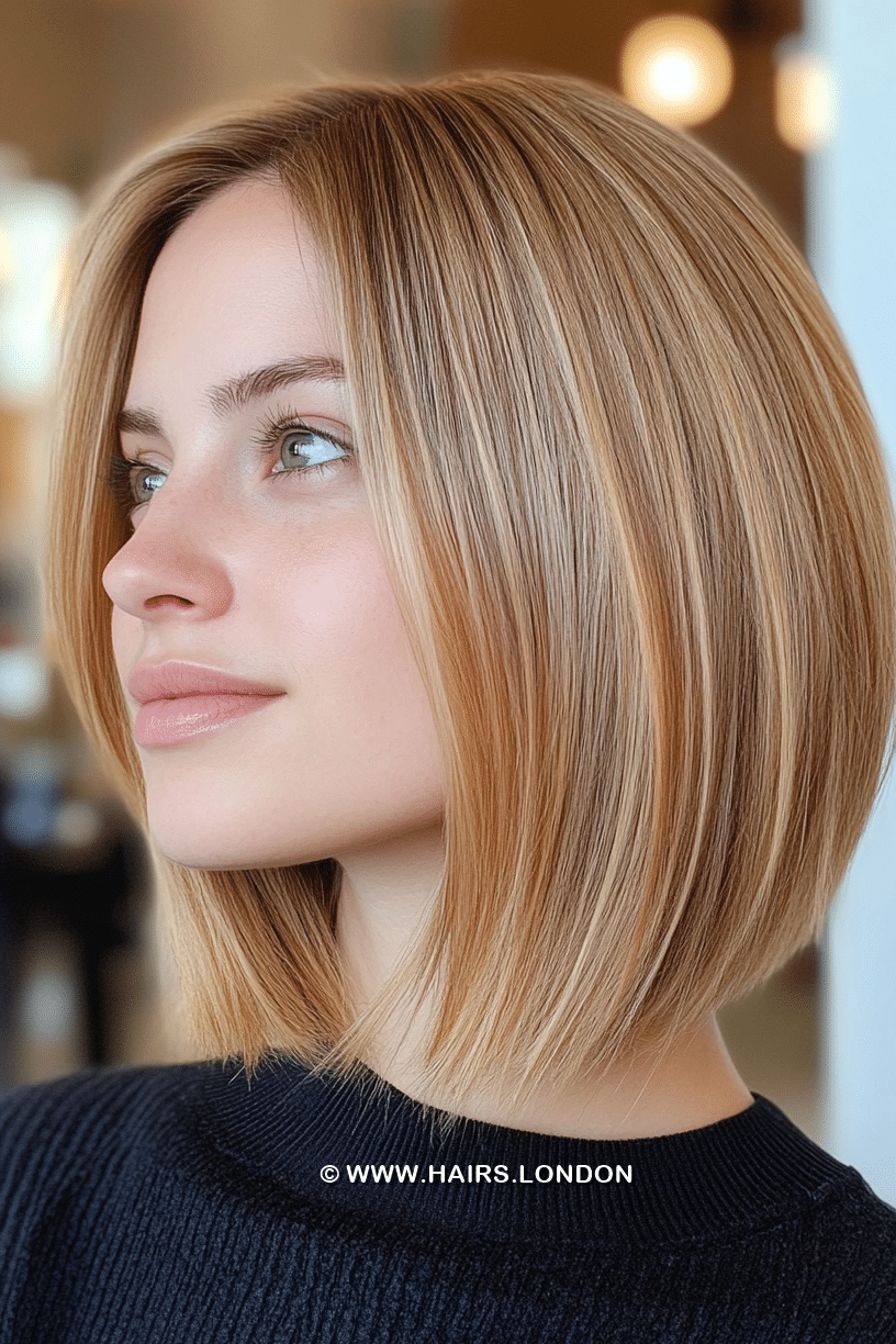 Warm Honey Blonde Bob Hair