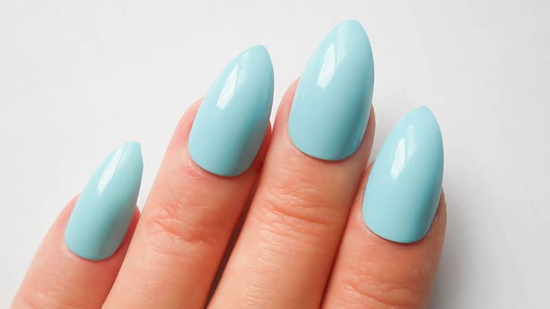 Baby-Blue-Almond-Shaped-Nails