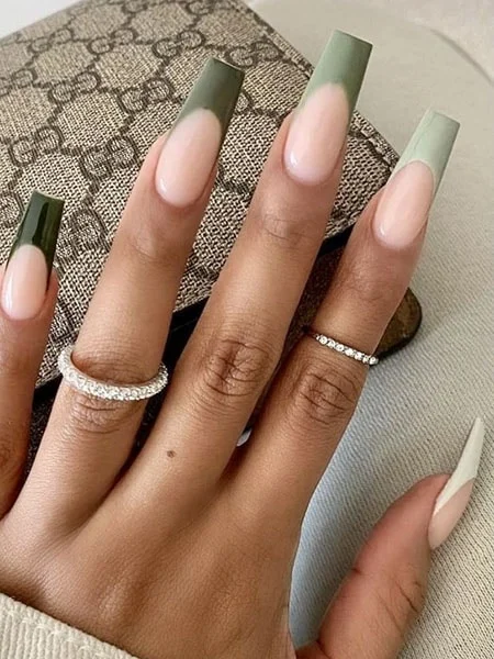 French-Tip-Coffin-Nails